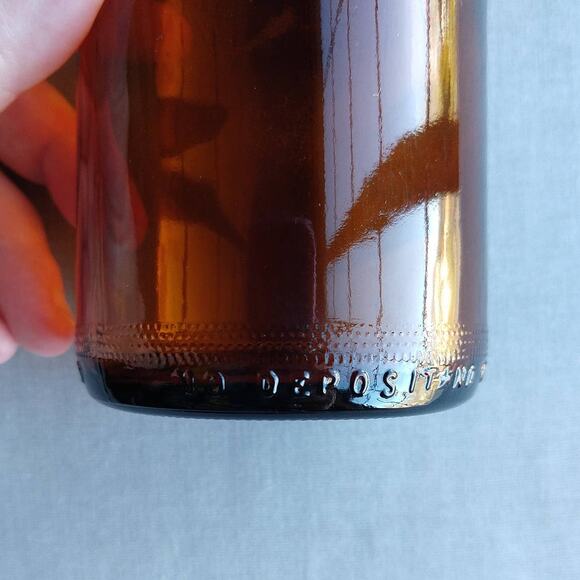 VTG 1960s Anheuser Busch amber brown glass empty bottle Eagle A embossed 6.5"H - Picture 4 of 14